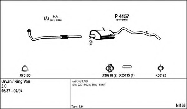 FENNO NI166 Exhaust System